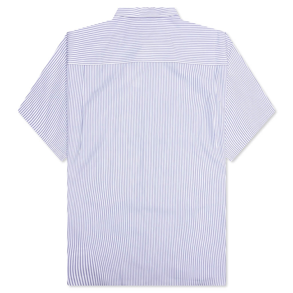 SHORT SLEEVE LOGO SHIRT - BLUE/WHITE - 2