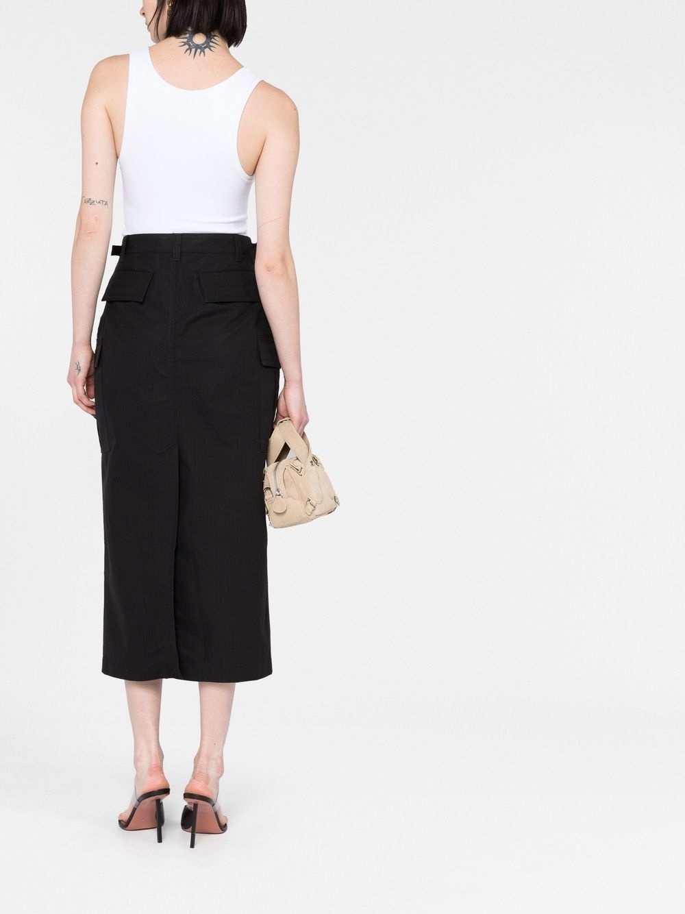 Black High Waisted Skirt - 4