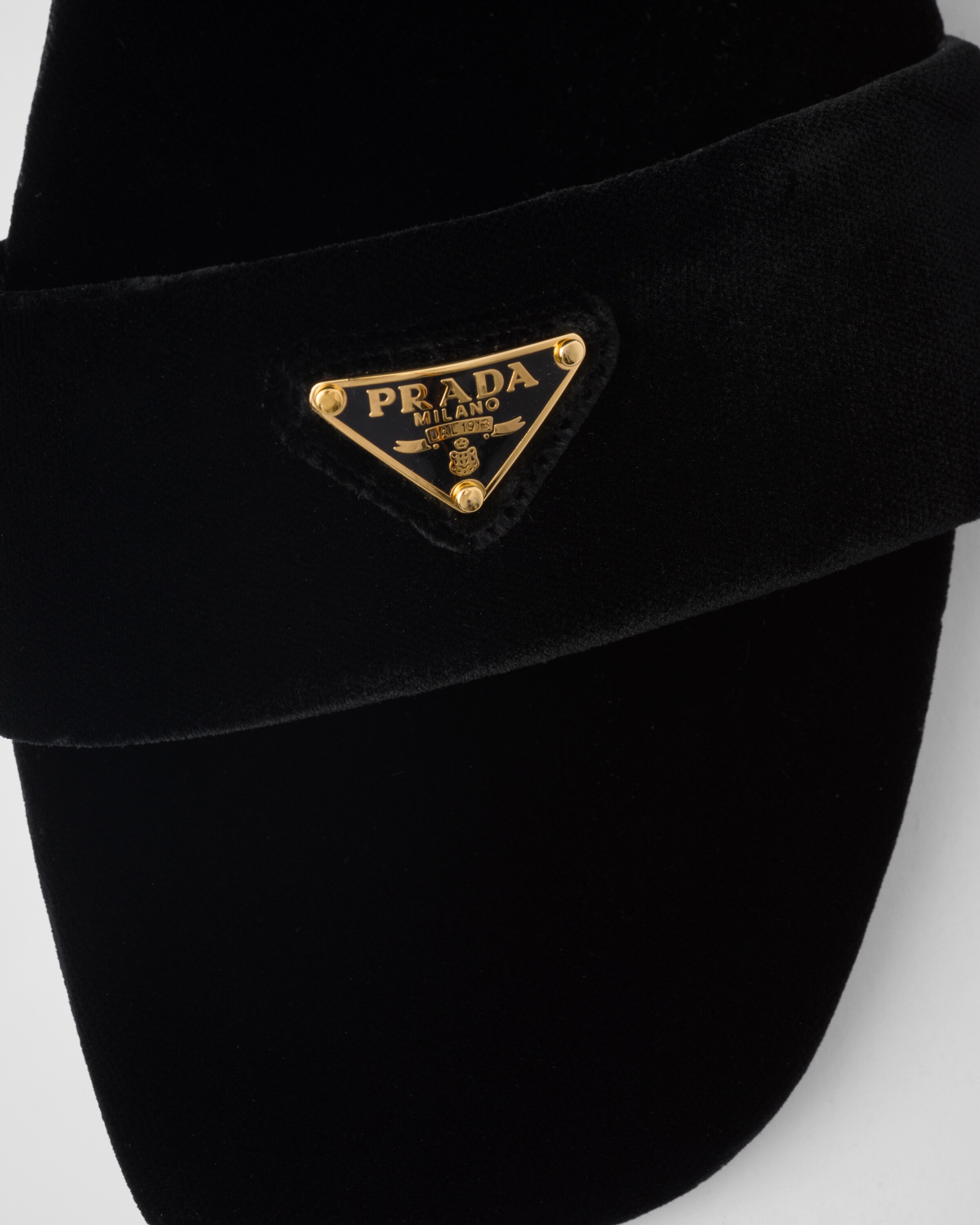 Flat velvet slides - 5