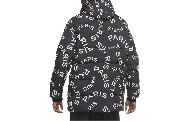 Jordan 에어 요르단 x 파리 Saint-Germain 다운 AOP Parka '블랙' CK9736-010 outlook