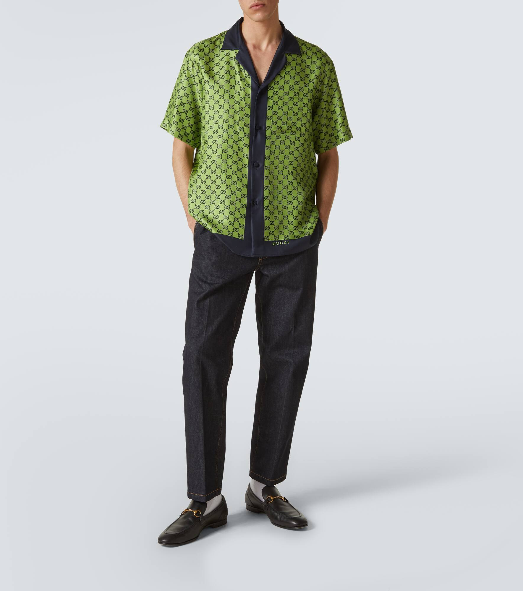 GG printed silk shirt - 2