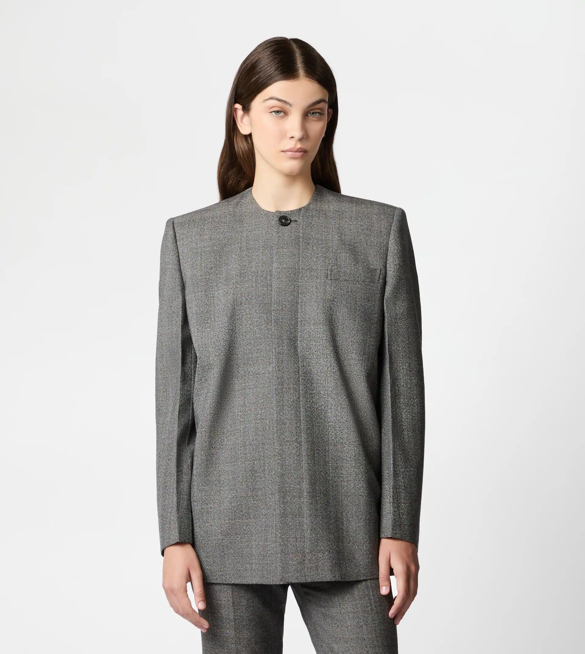 JACKET IN WOOL - BLACK - 6