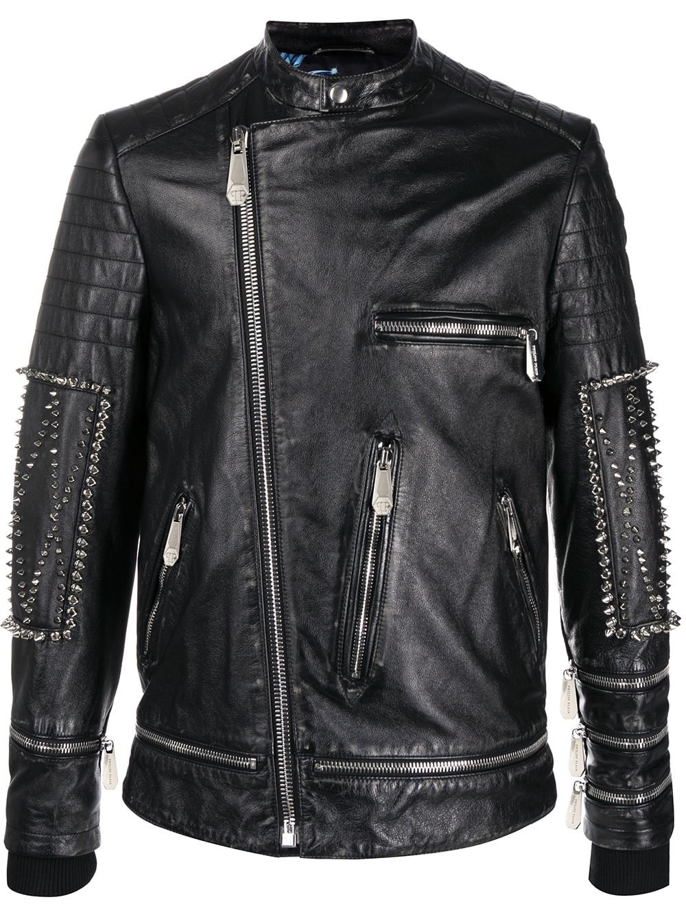 studded biker jacket - 1