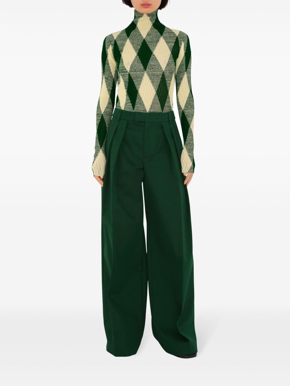 pleated cotton trousers - 2