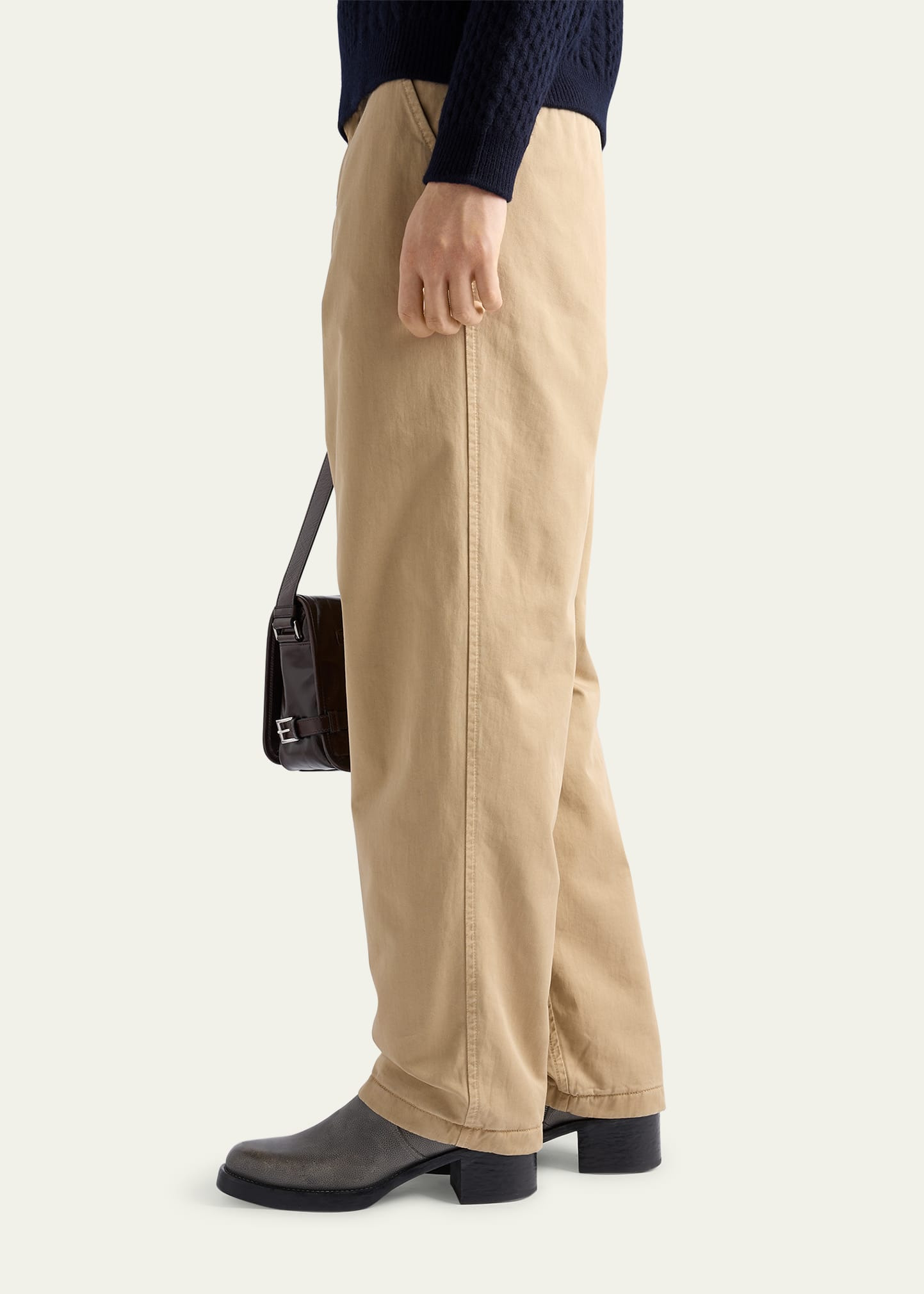 Men's Cotton Gabardine Flat-Front Pants - 4