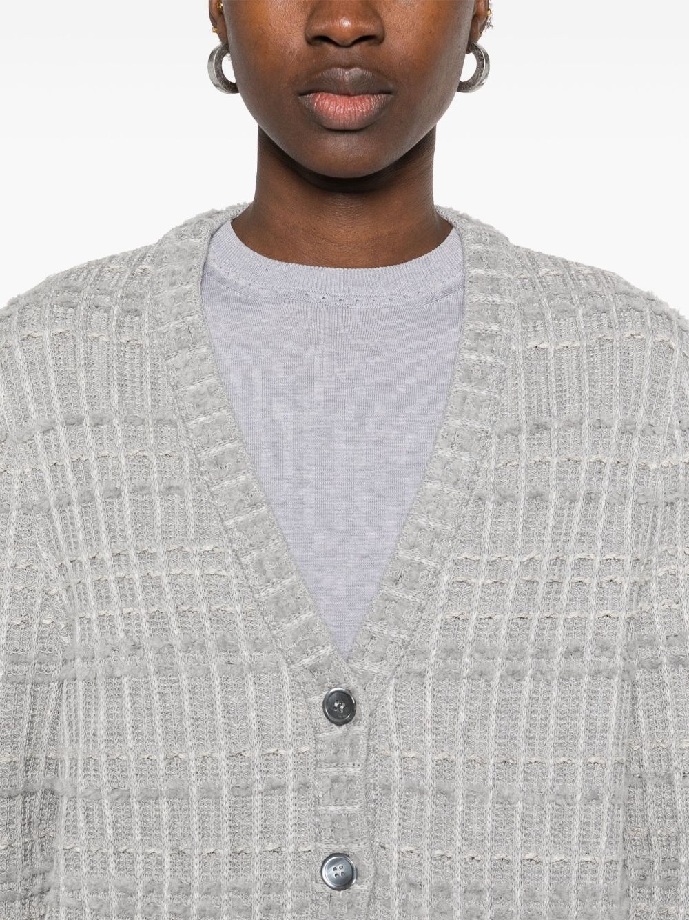 tweed jacquard cardigan - 5