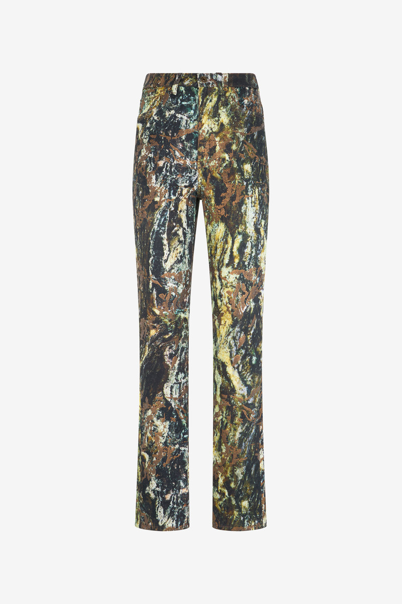 Skinny trousers with Marble print 1