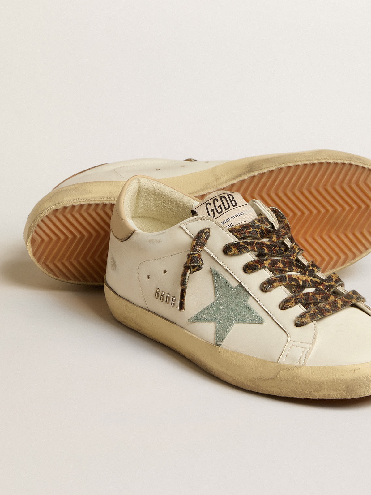 Super-Star with gray glitter star and nude leather heel tab - 4