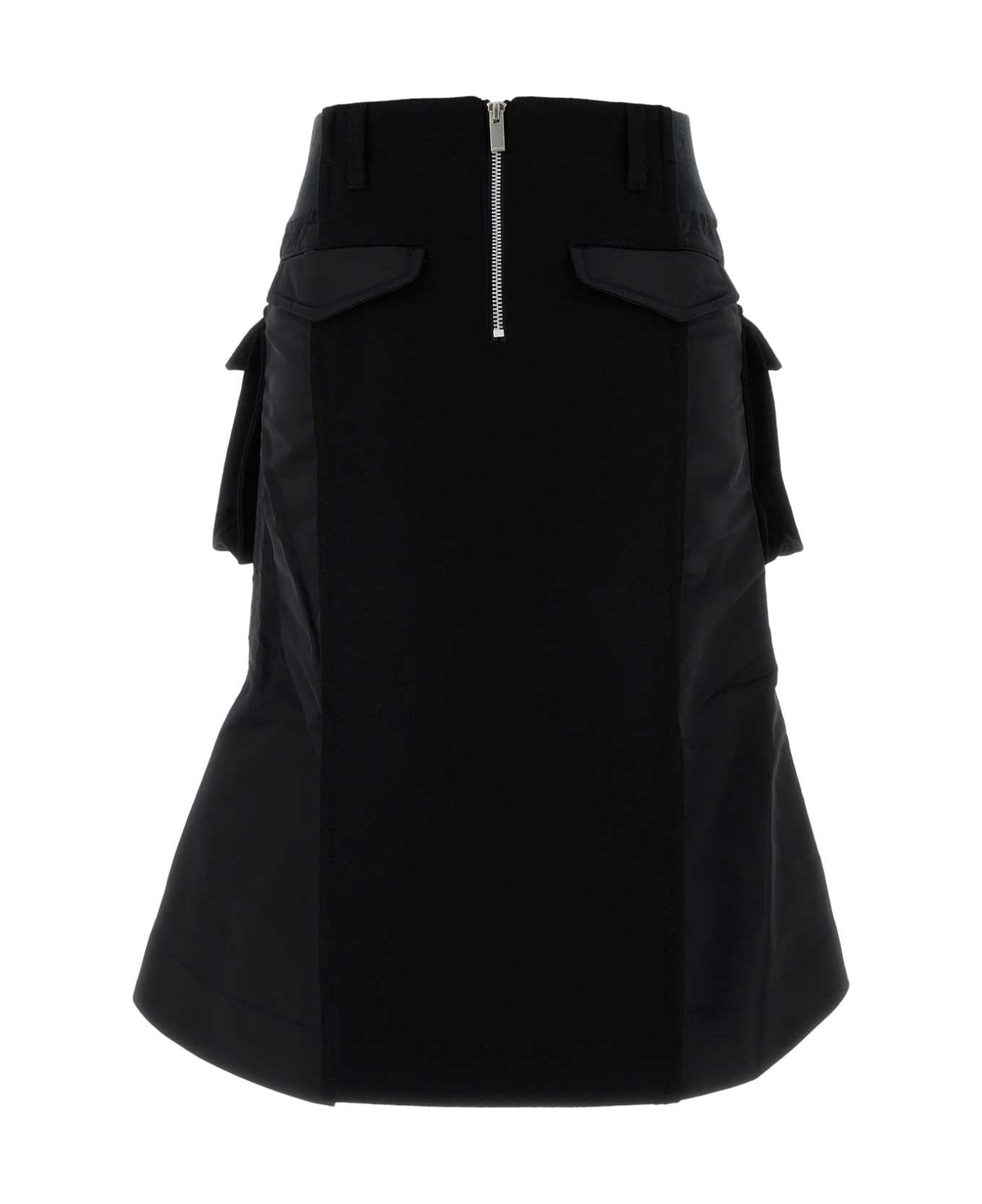 Black Wool Skirt - 2