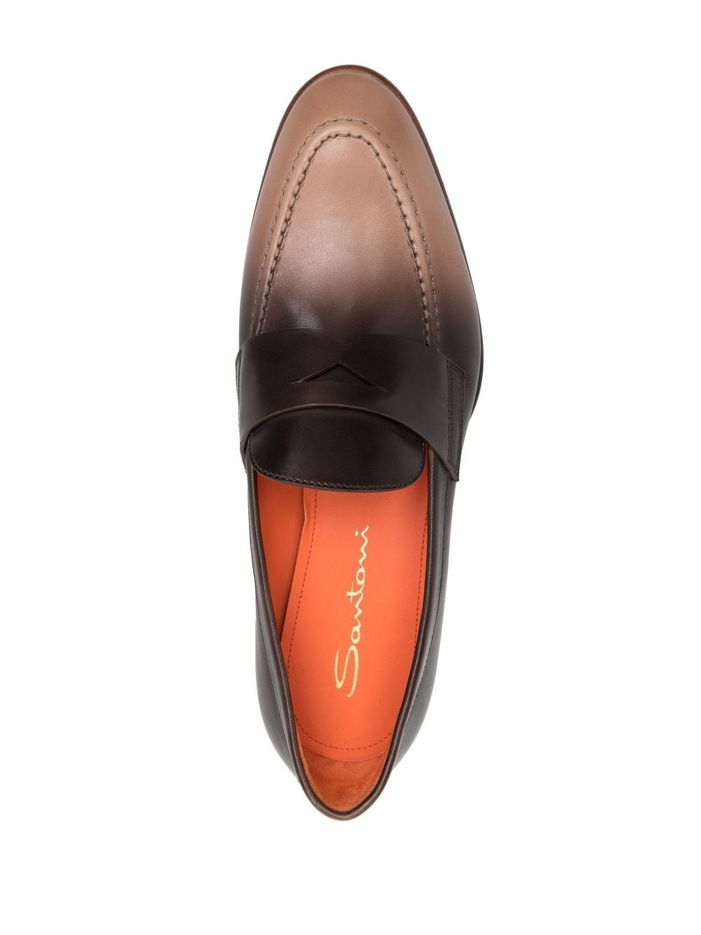 ombrÃ©-effect leather loafers - 4