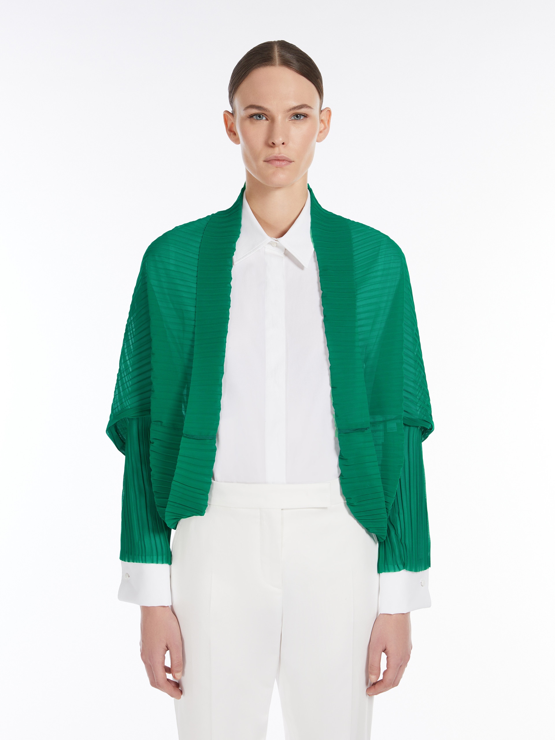 VESUVIO Pleated fabric shrug - 3