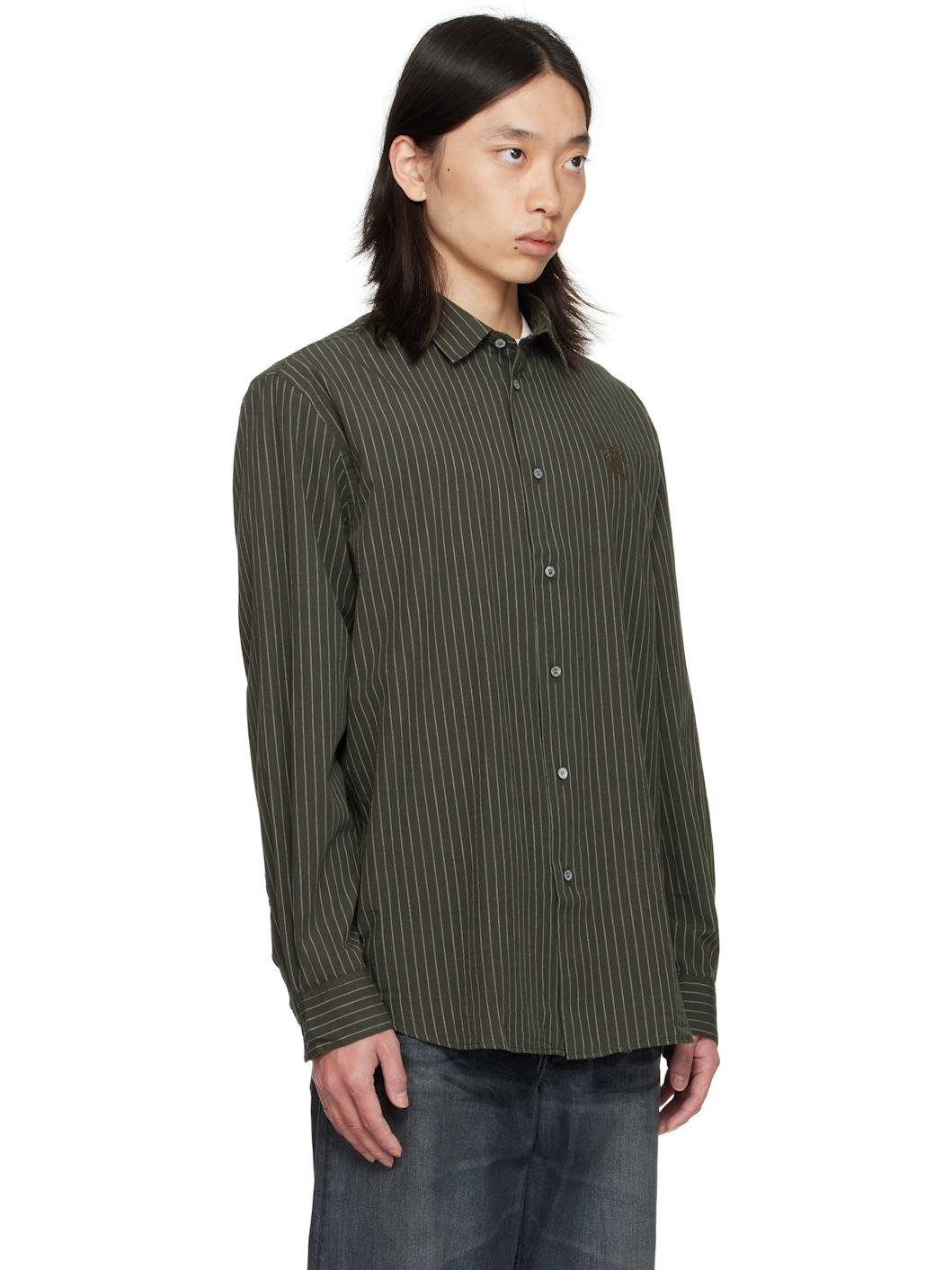Khaki Striped Shirt - 2