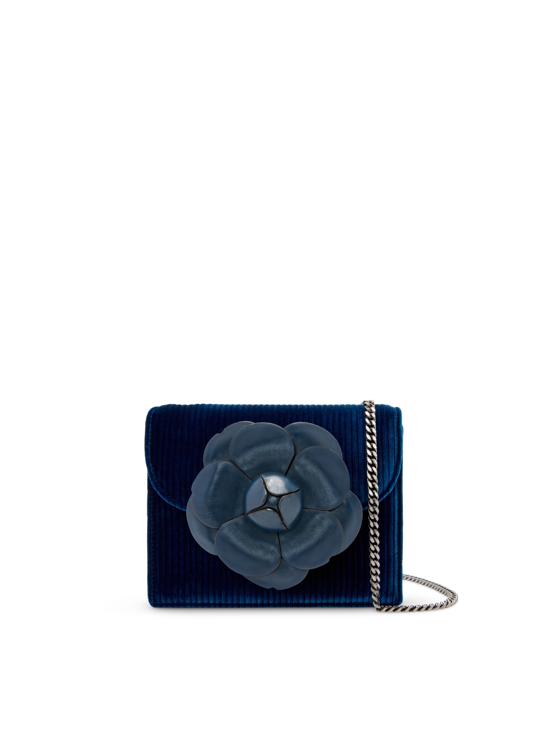 STRIPPED VELVET MINI TRO BAG - 1