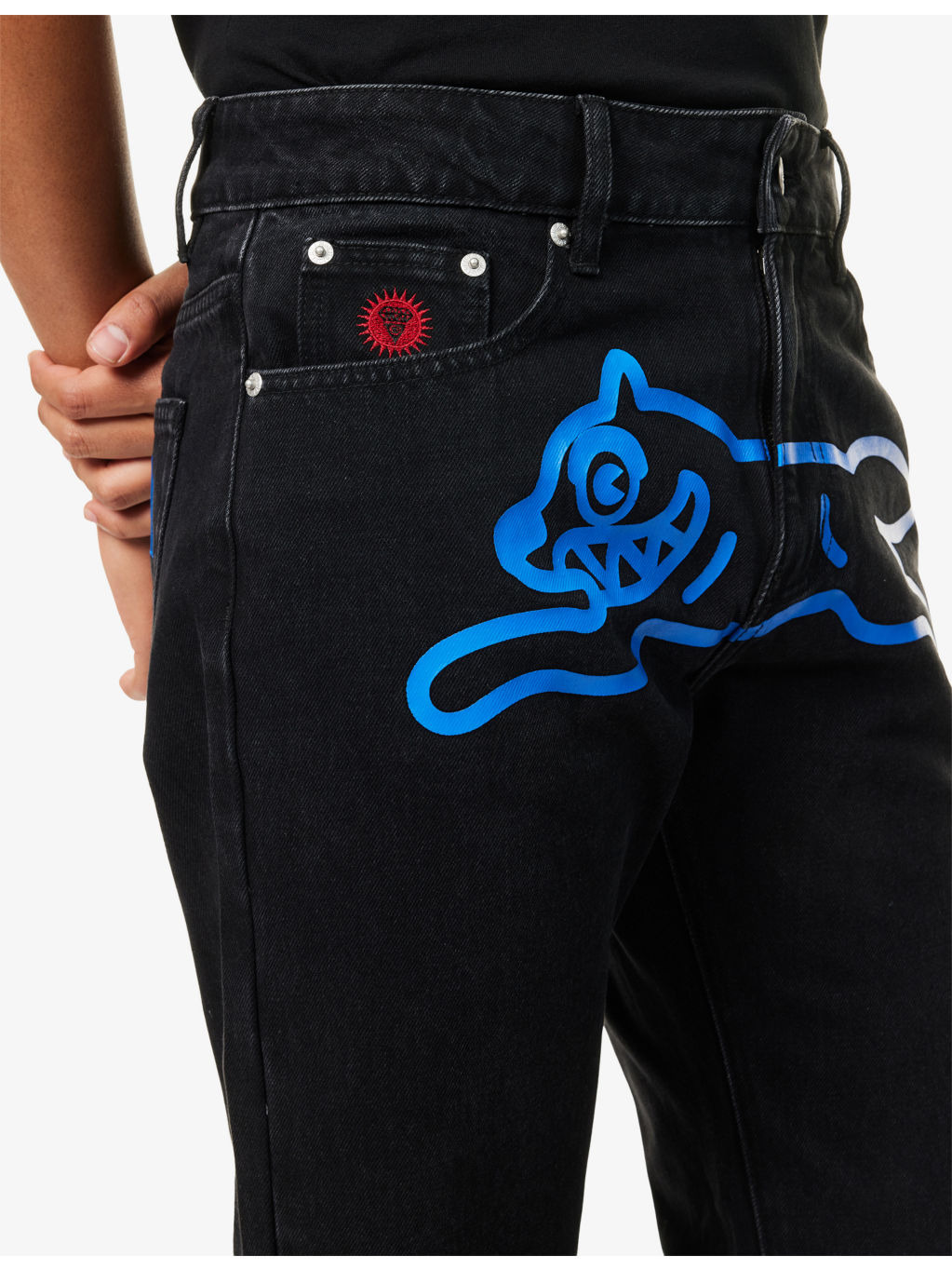 Running Dog Straight-Leg Denim Jeans - 5
