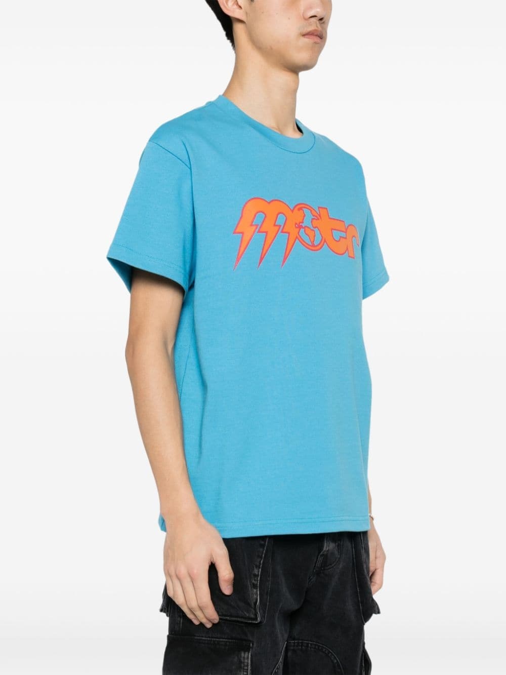 logo-print jersey T-shirt - 4