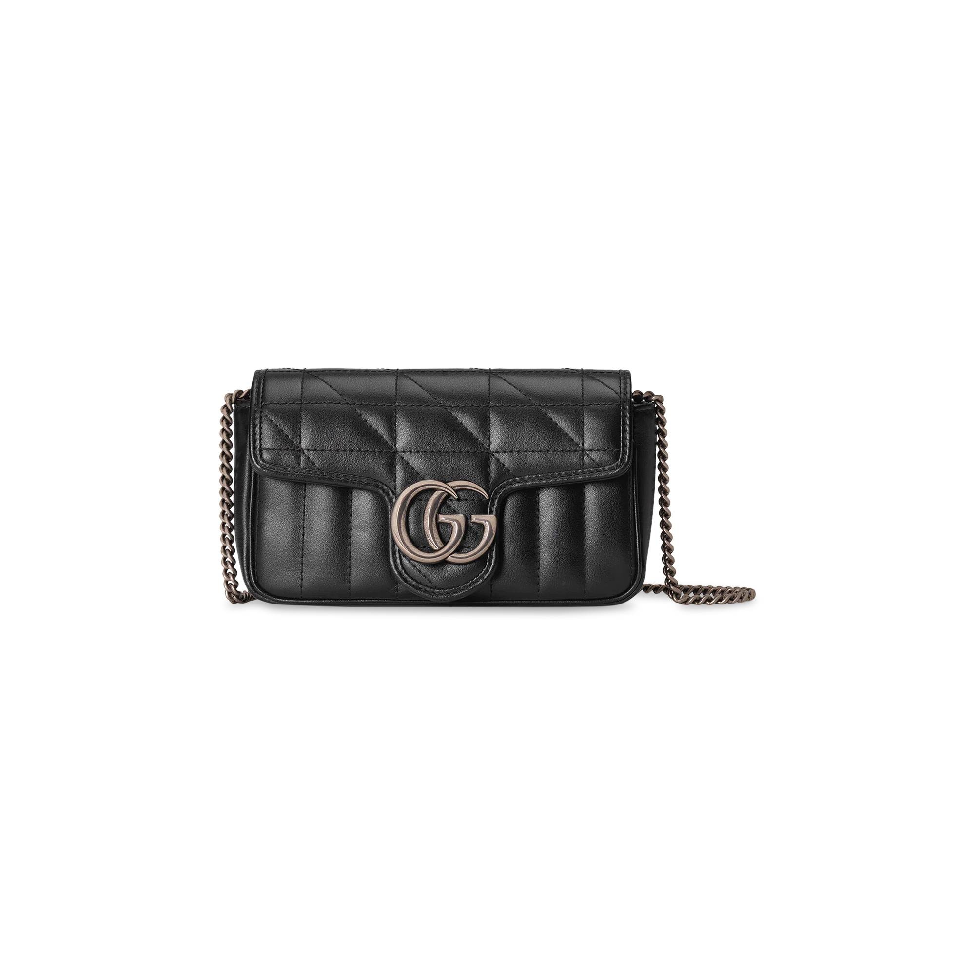 Gucci GG Marmont Super Mini Bag 'Nero' - 1