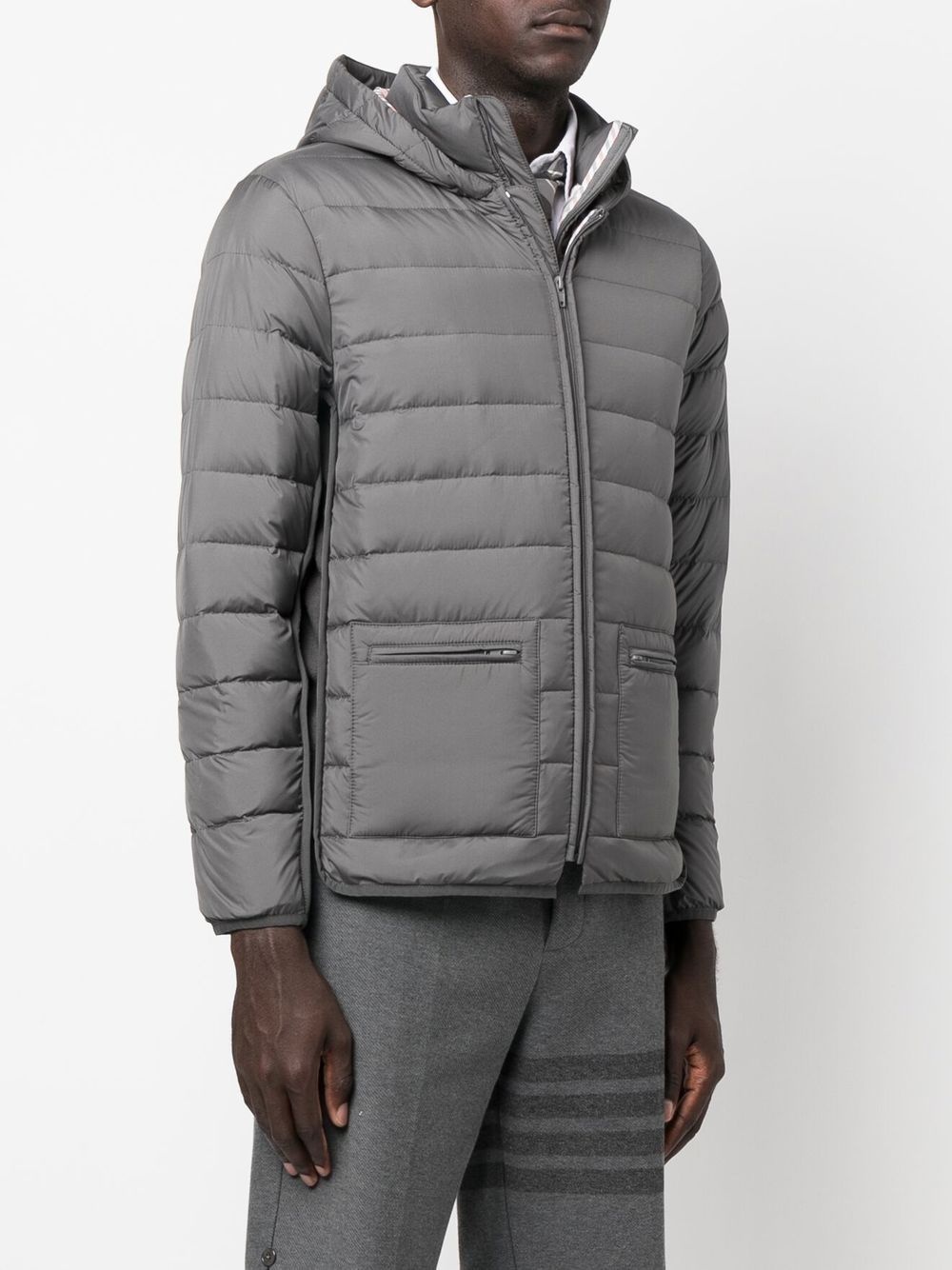 zip-front padded jacket - 3