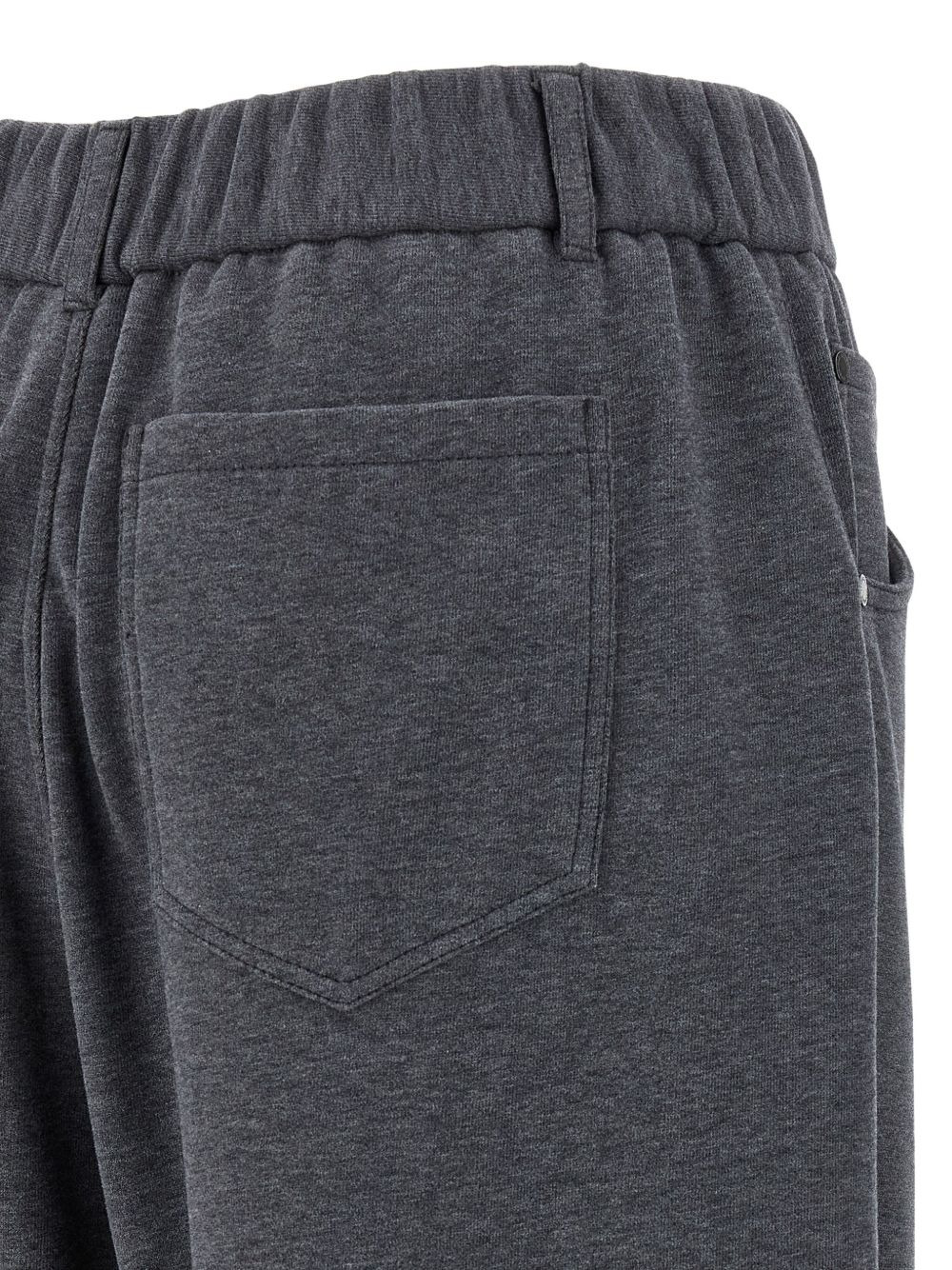 drawstring cotton track pants - 4