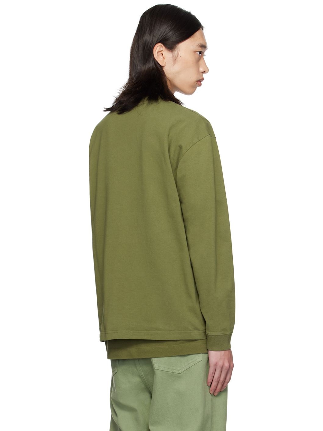 Green Bold Fox Head Comfort Long Sleeve T-Shirt - 3