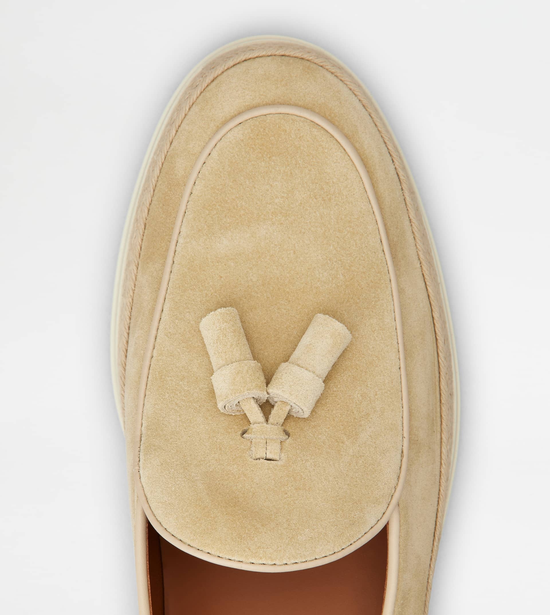 LOAFERS IN SUEDE - BEIGE - 4