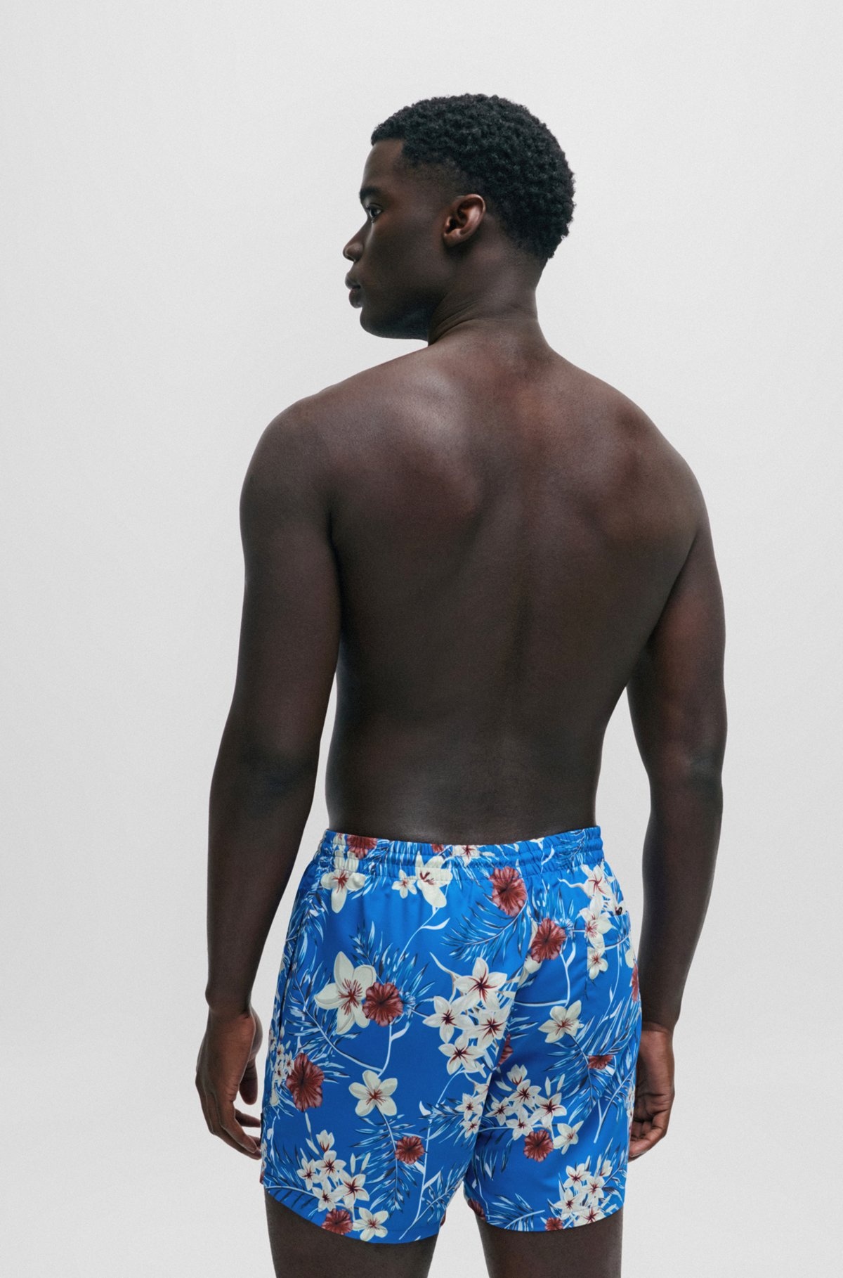 FULLY LINED SWIM SHORTS WITH SEASONAL PRINT - 4
