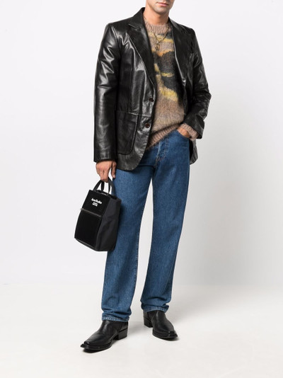 Acne Studios single-breasted leather jacket outlook