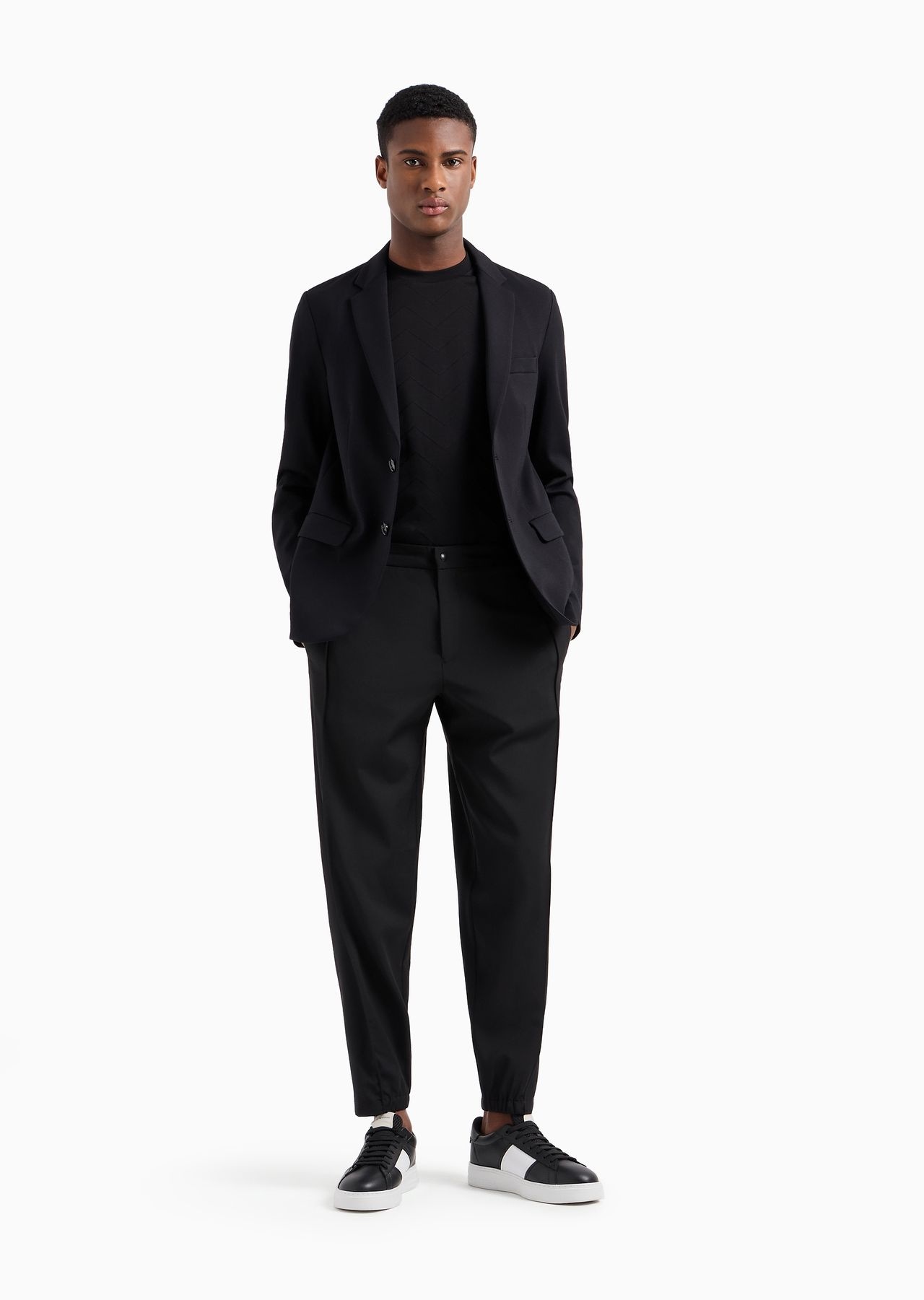 Light wool trousers with elasticated cuffs - 4