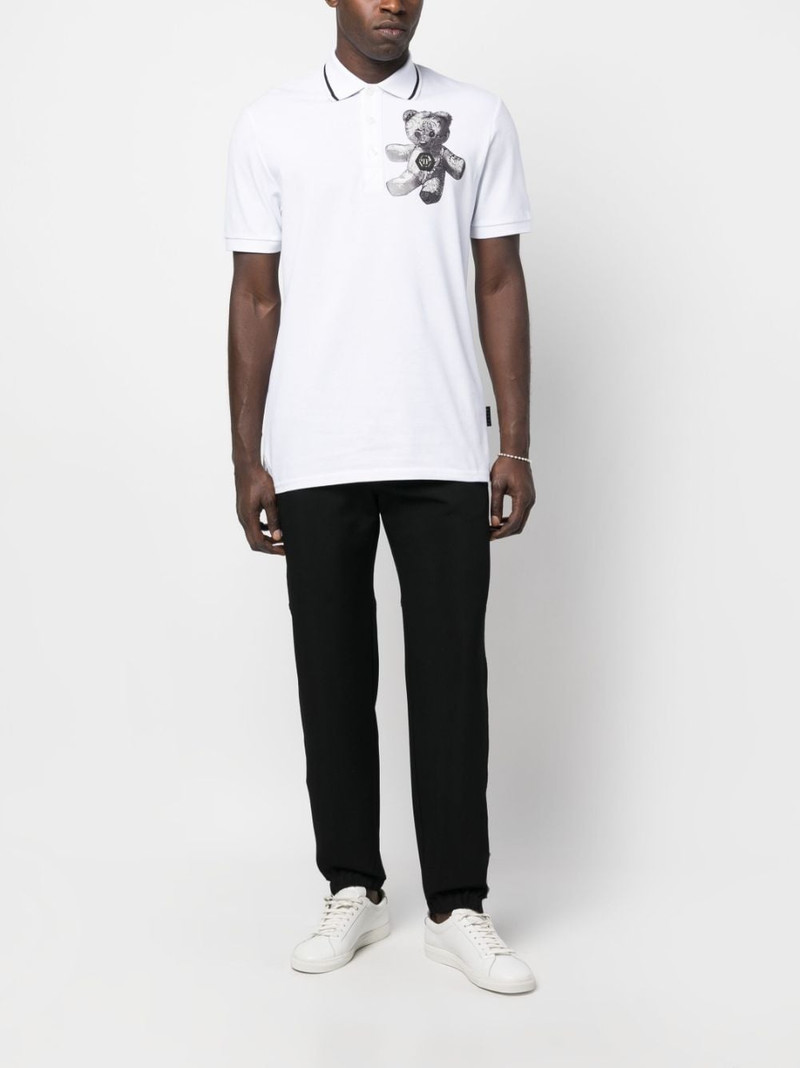 PHILIPP PLEIN Paisley Teddy Bear polo shirt outlook