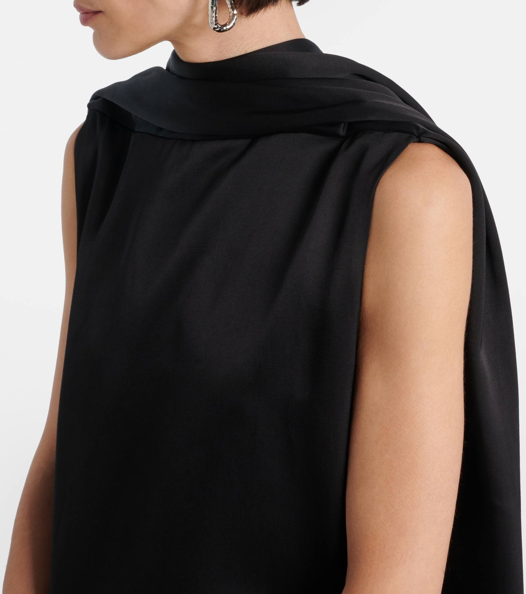 Cocoon deconstructed satin minidress - 4