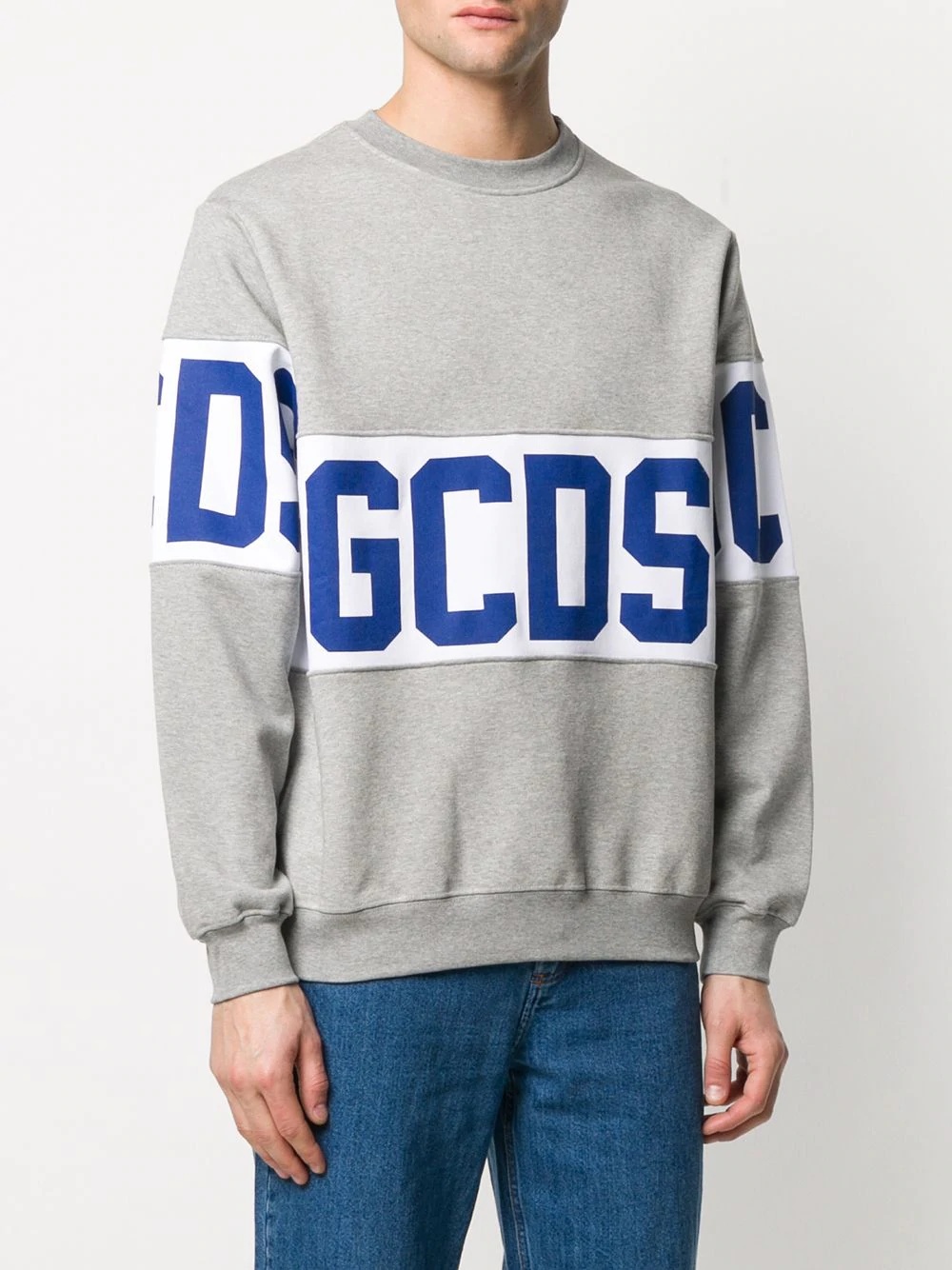 logo panel crew-neck sweatshirt - 3