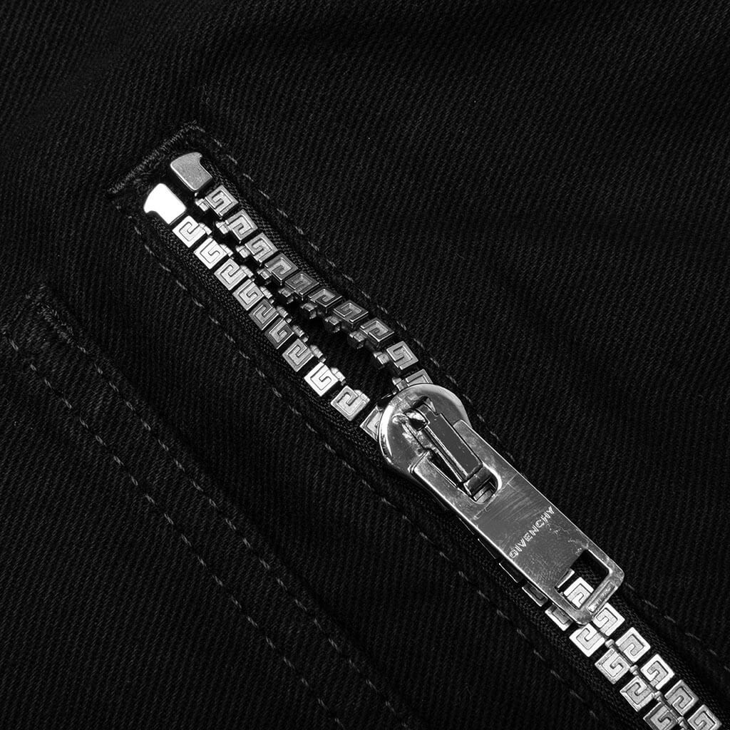LOOSE FIT PANT W/ CARGO POCKET AND ZIP - BLACK - 3