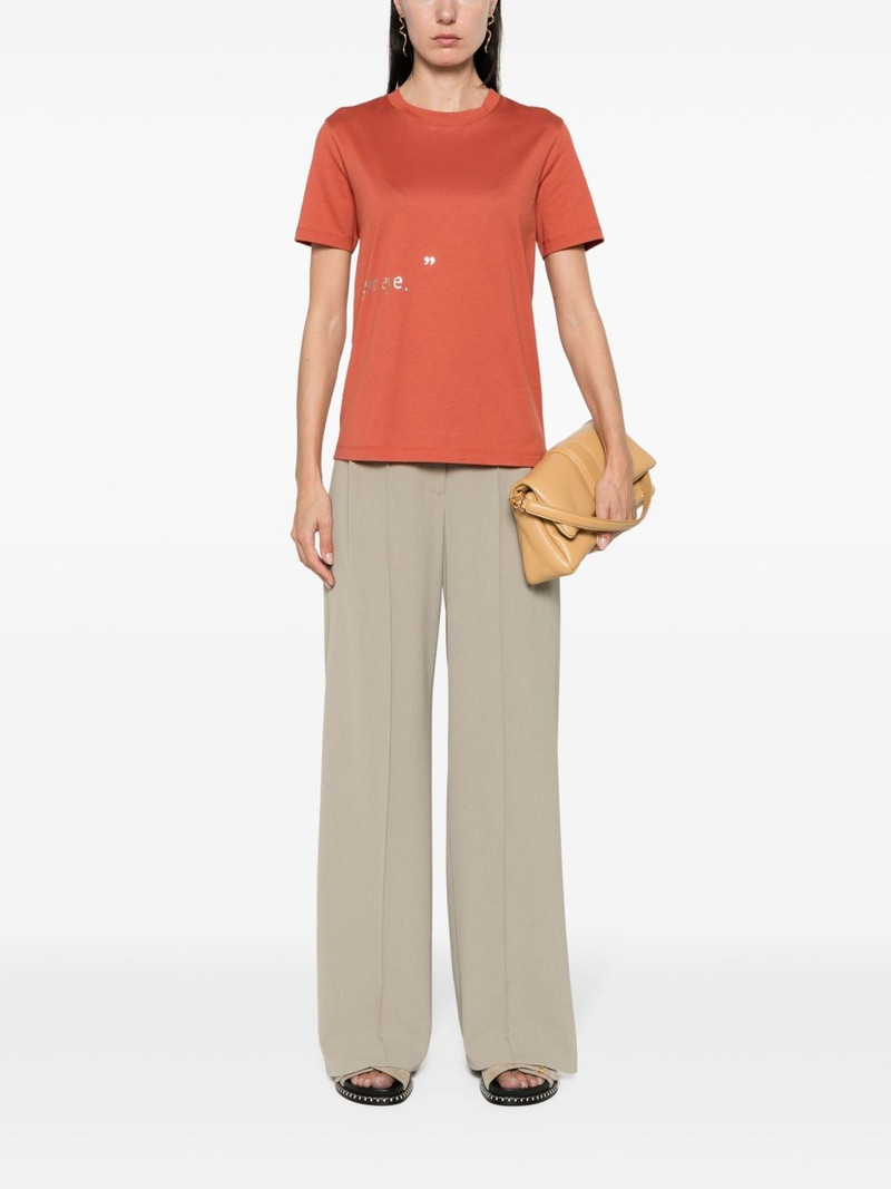 'S Max Mara slogan-print cotton T-shirt outlook