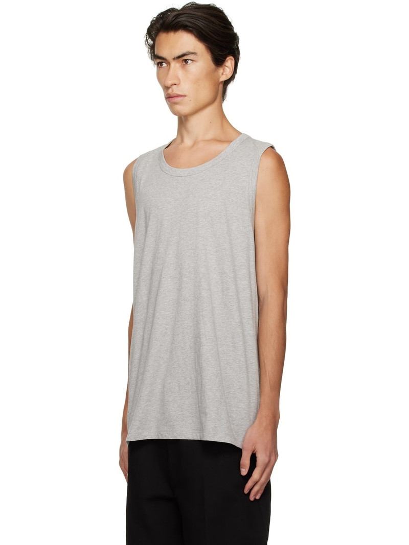 RECTO Black & Gray Honeycomb Tank Top Set outlook