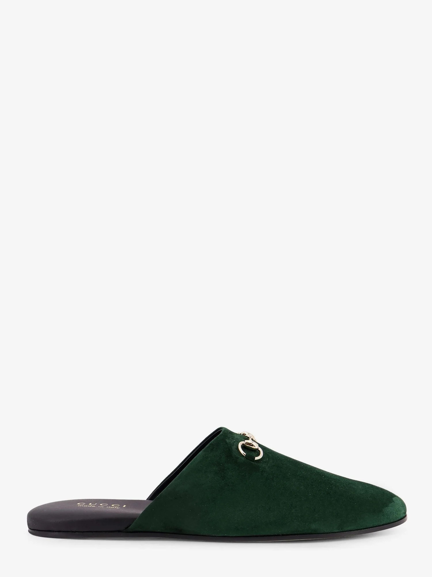 Gucci Suede Sabot With Horsebit - 1