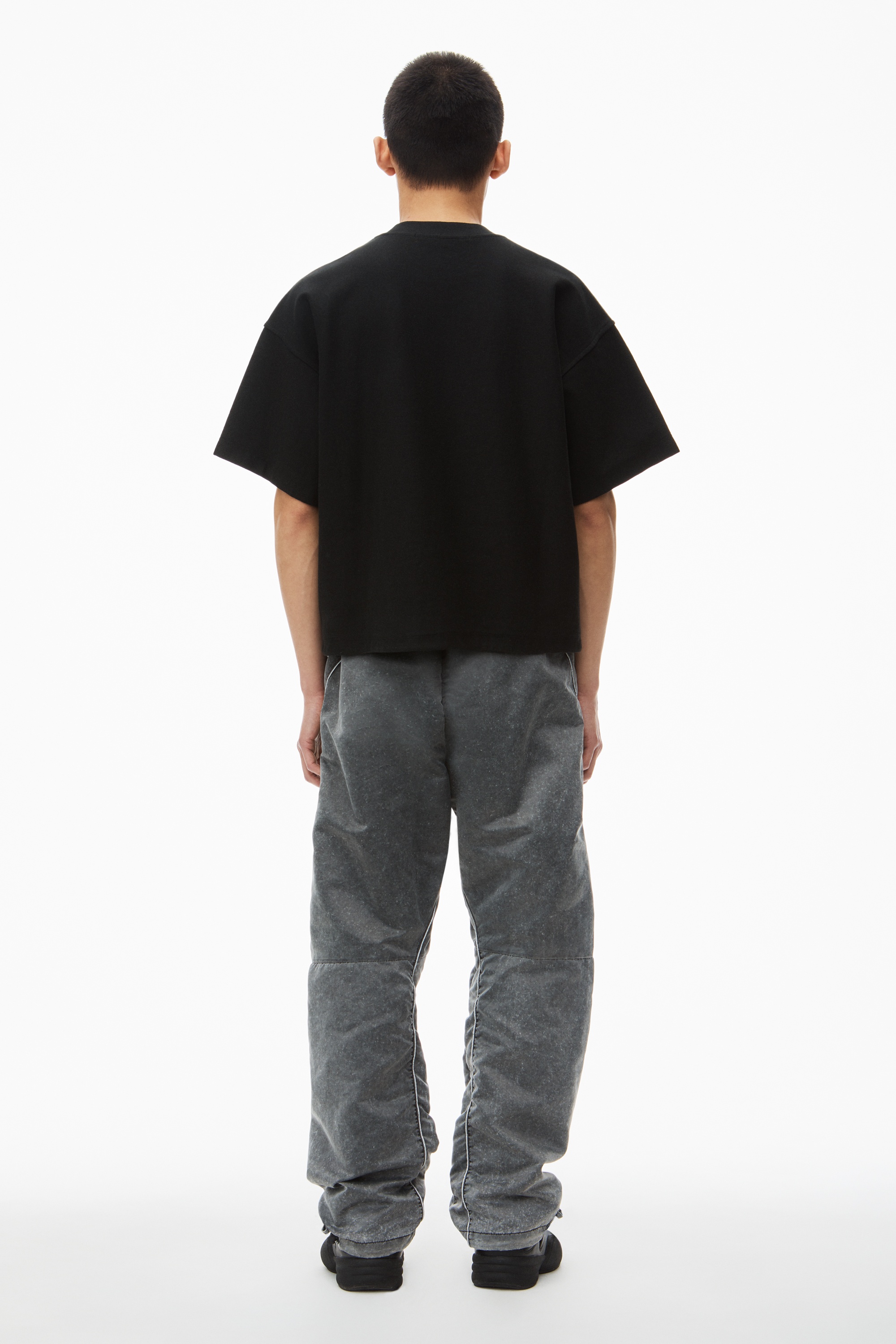 puffed logo oversize tee in cotton - 4