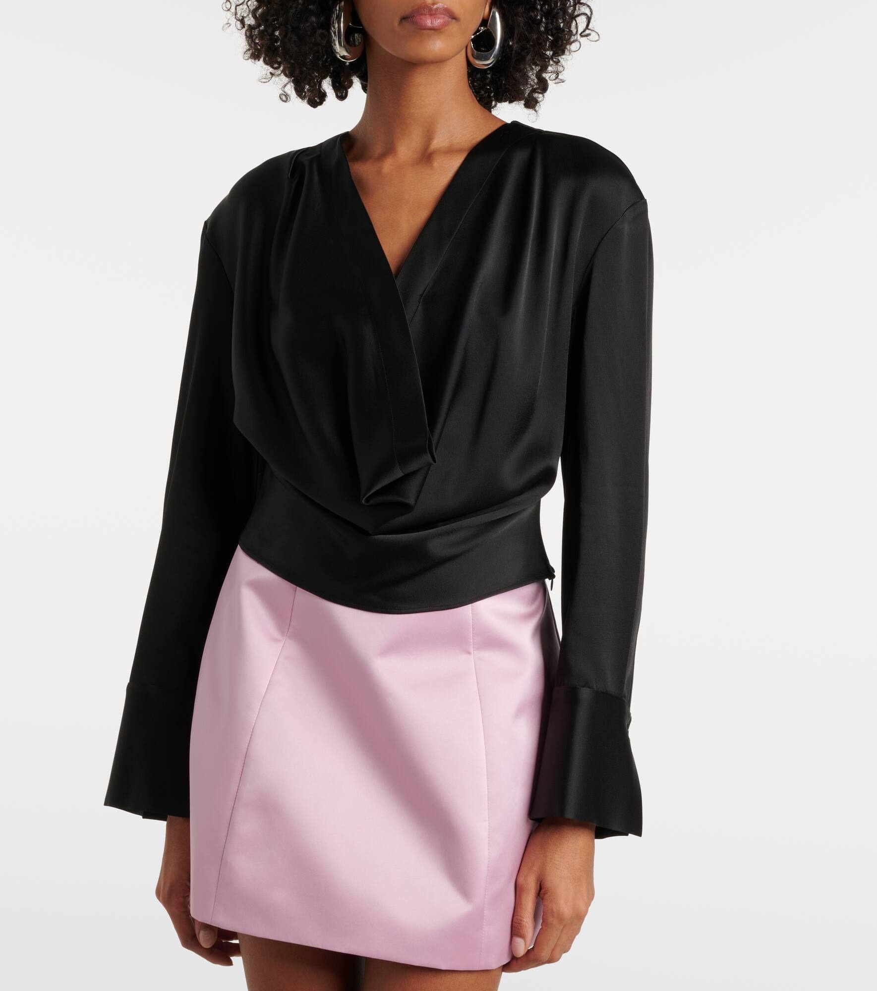 Envers draped satin top - 6