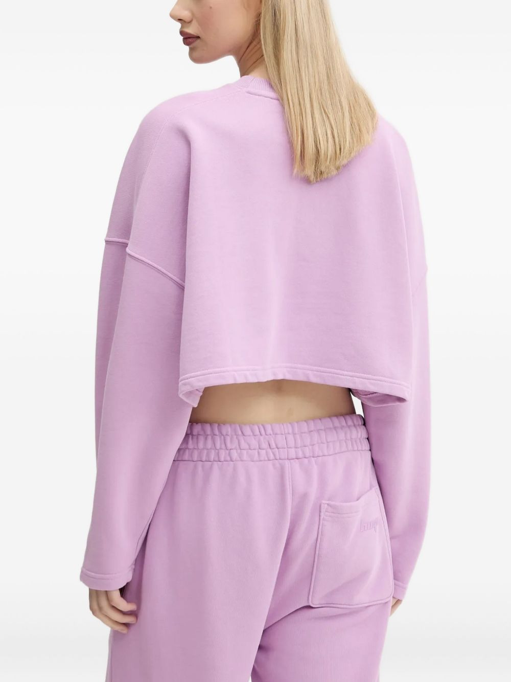 logo-detail cropped sweatshirt - 4
