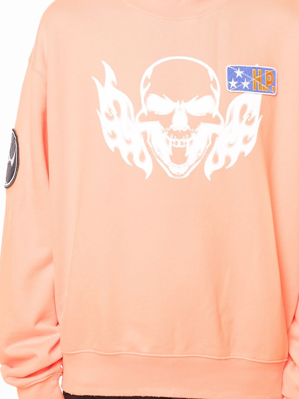 skull-print cotton sweatshirt - 5