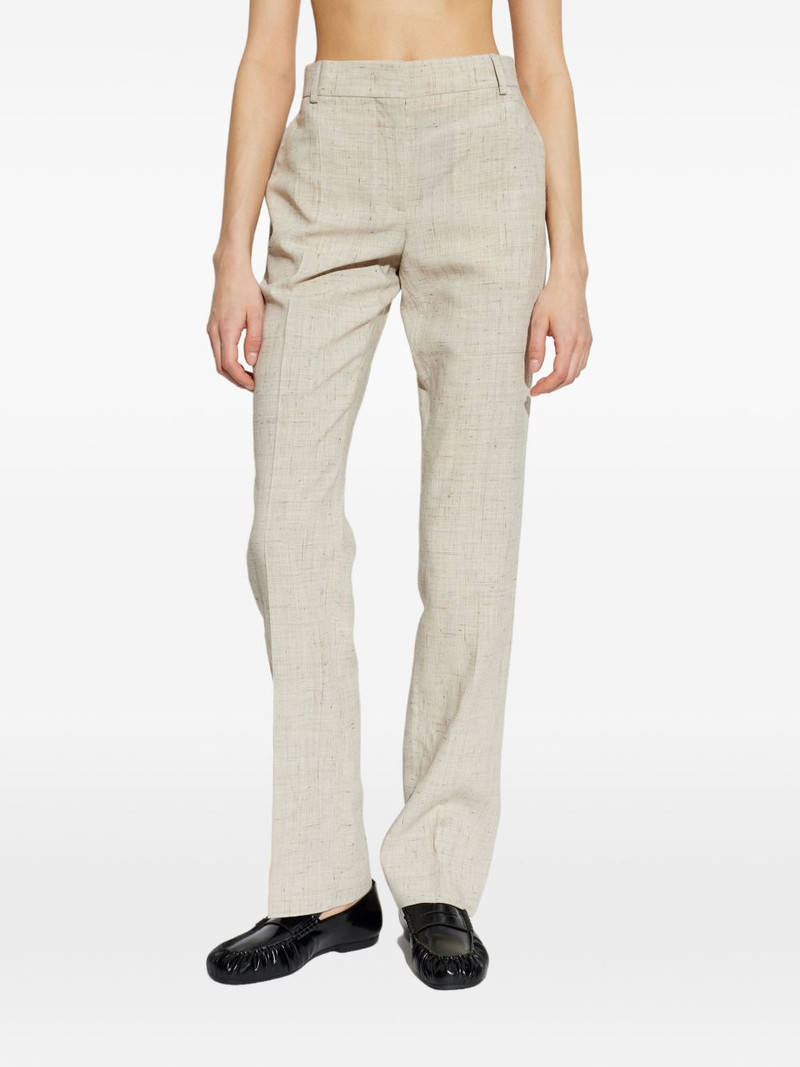 slub-texture tailored trousers 3