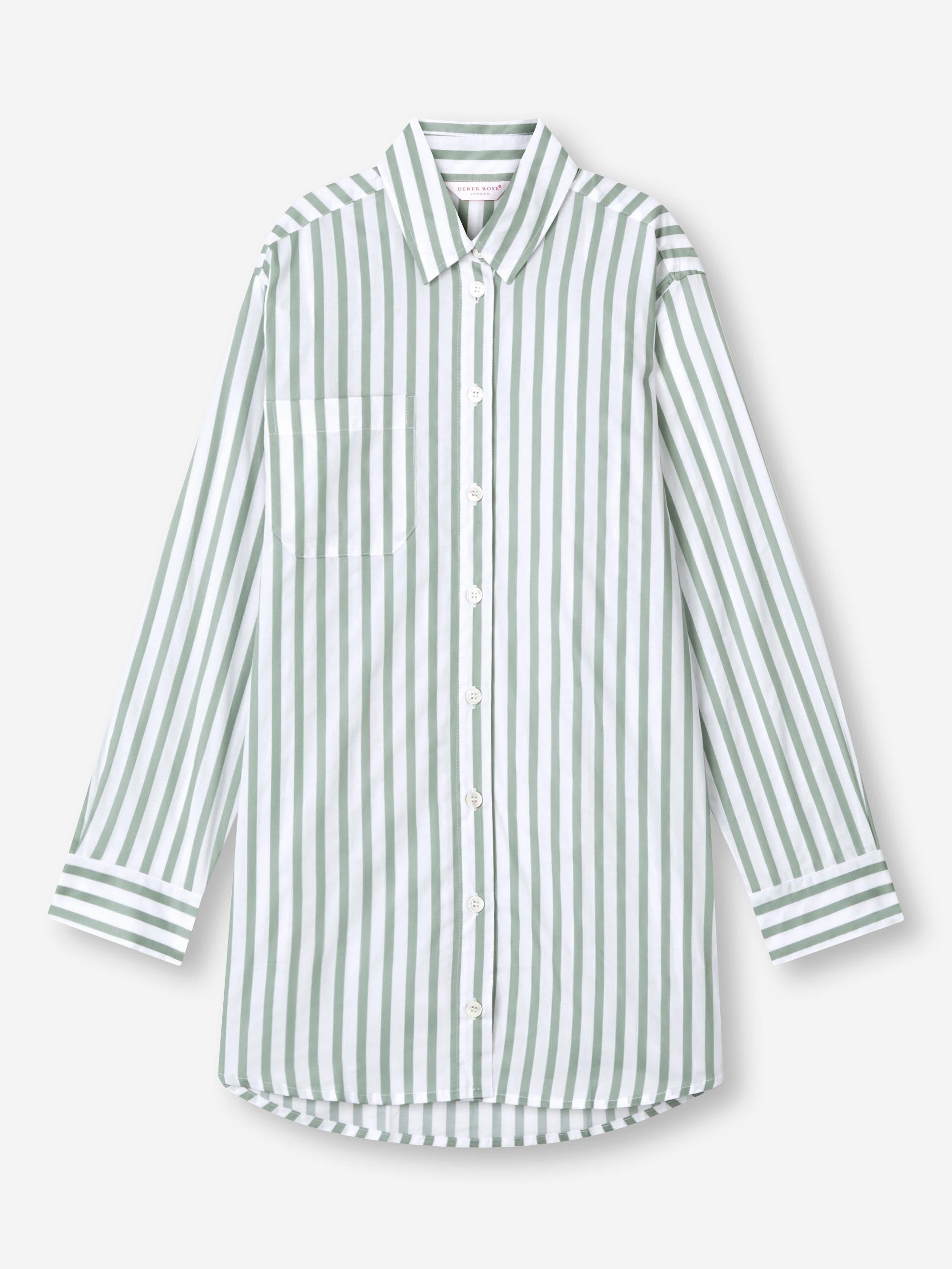 Women's Nightshirt Capri 24 Cotton Batiste Green - 1