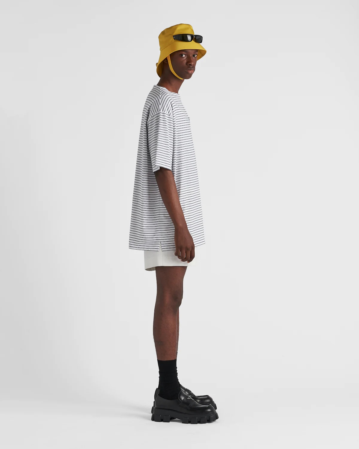 Oversized striped cotton T-shirt - 3