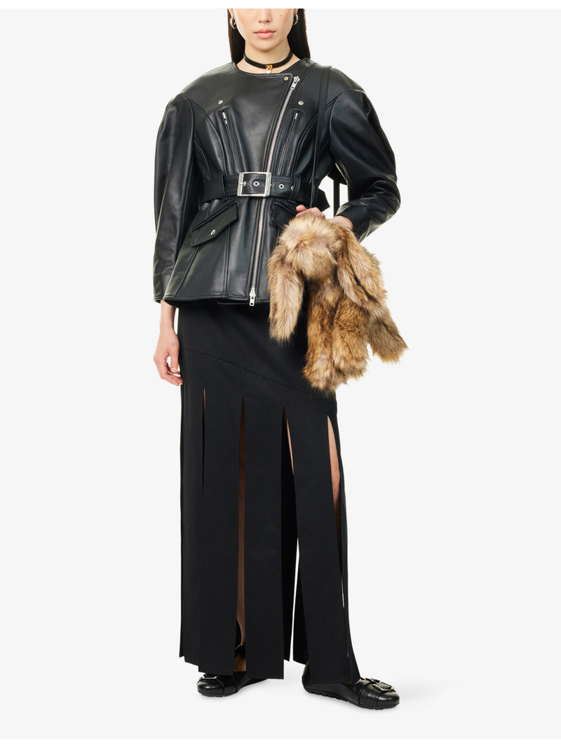 Simone Rocha Bias Cut Multi-Slit Woven Maxi Skirt outlook
