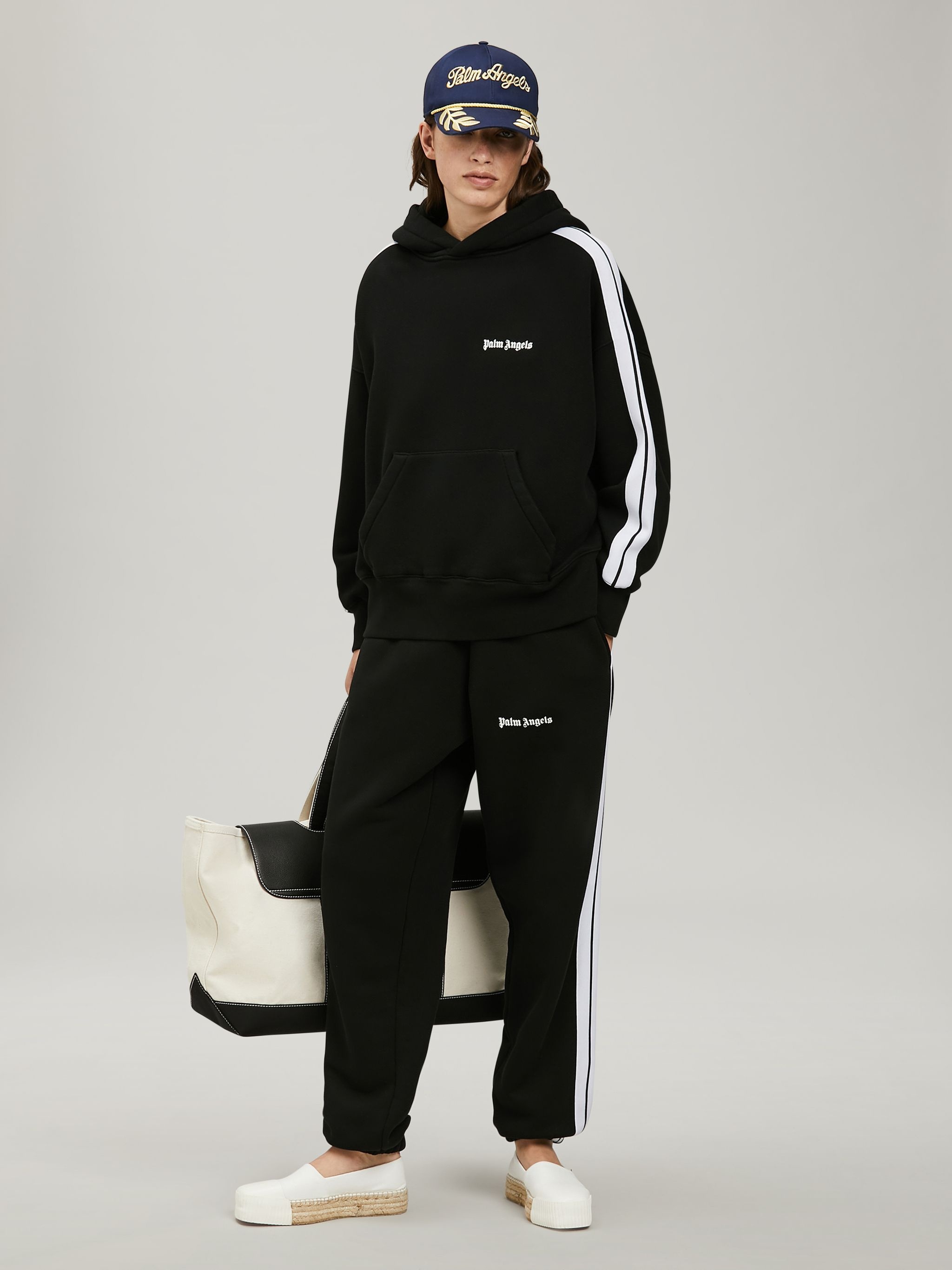 BLACK TRACK HOODIE - 2