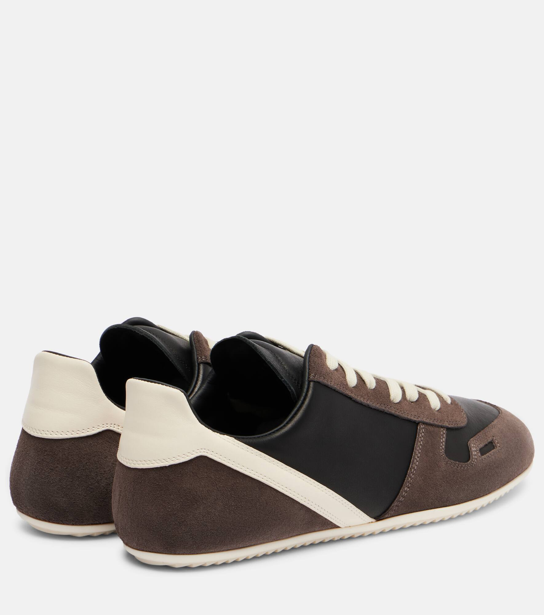 Minimal leather and suede sneakers - 2