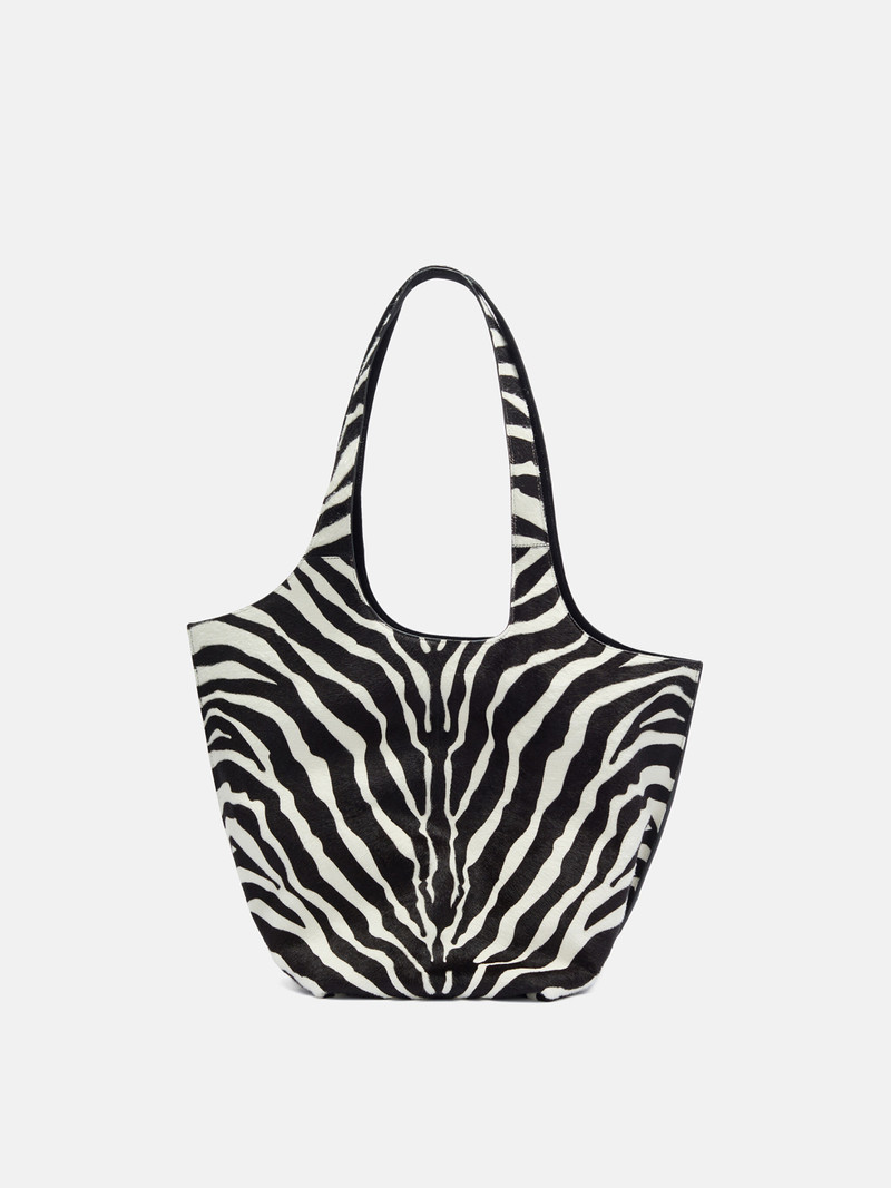 ''LA SCOOP LARGE'' BLACK AND WHITE SHOULDER BAG 1