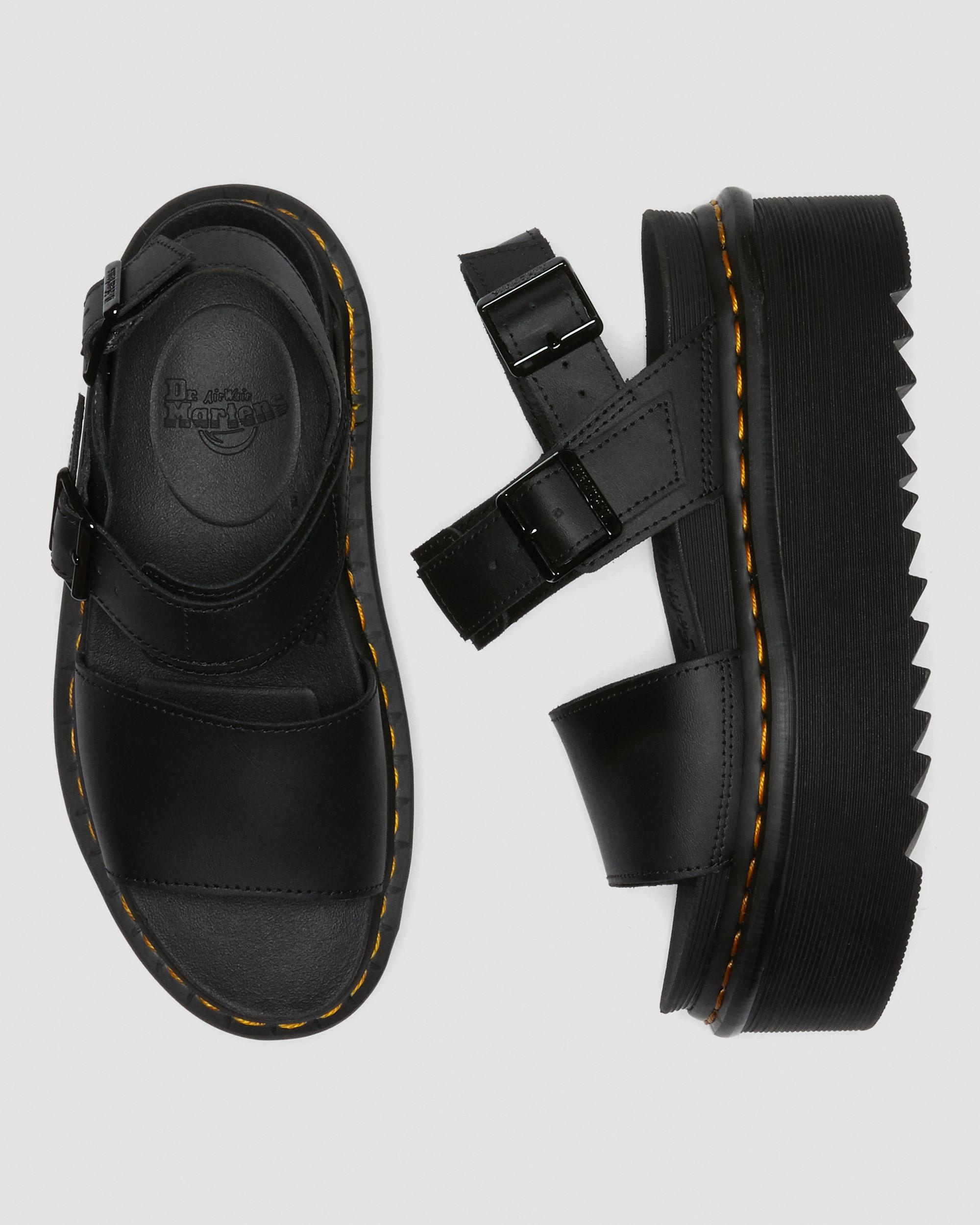 Voss Women's Leather Strap Platform Sandals - 10