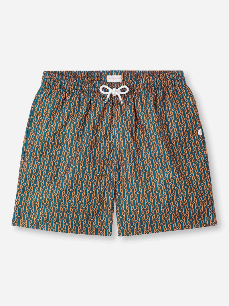 Men's Swim Shorts Blue Rope Print 1