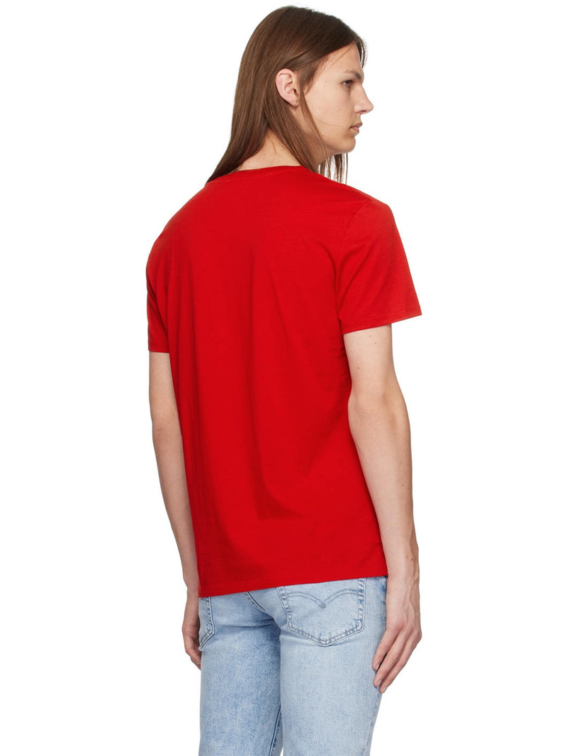 Red V-Neck T-Shirt 3