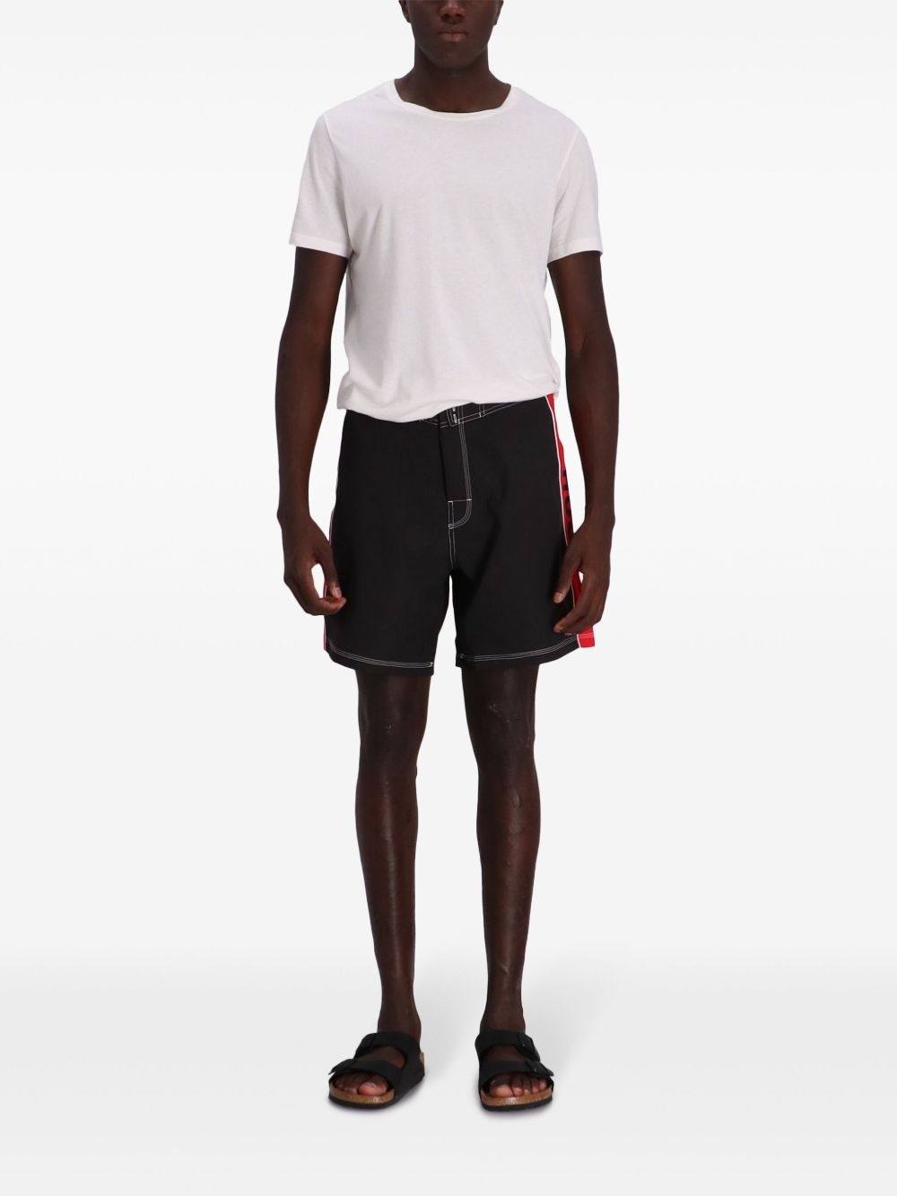 logo-tape swim shorts - 3