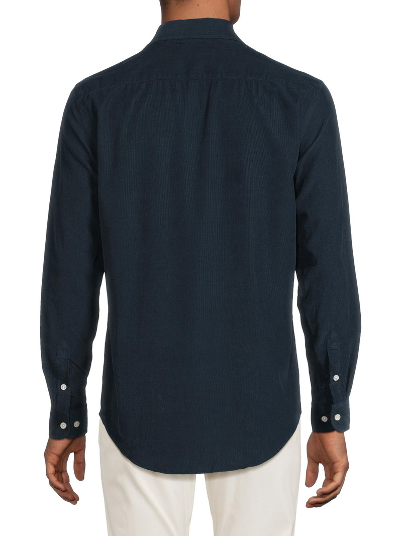 Men's Corduroy Long-Sleeve Button-Front Shirt - Midnight 5